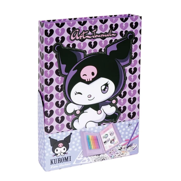 HAPPIHOBBI ART JOURNAL NEON ΜΑΡΚΑΔΟΡΟΙ KUROMI ΓΙΑ 9+ ΧΡΟΝΩΝ