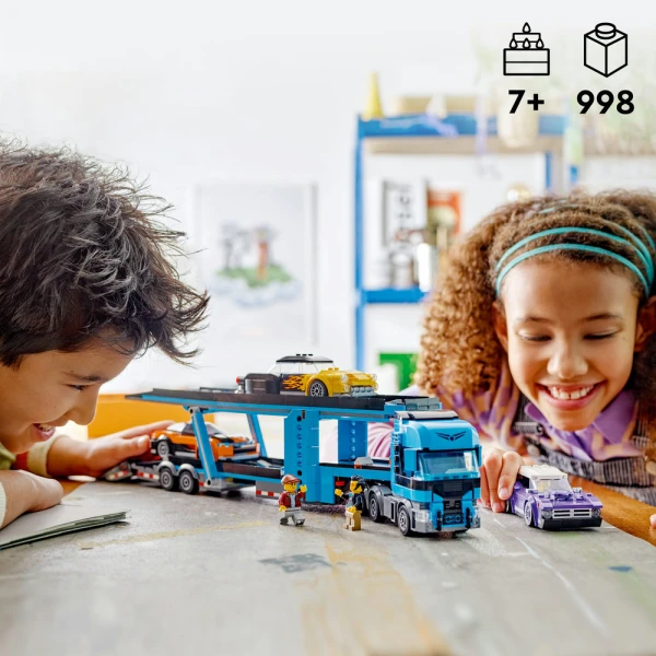 LEGO® CITY ΦΟΡΤΗΓΟ ΜΕΤΑΦΟΡΕΑΣ ΑΥΤΟΚΙΝΗΤΩΝ ΜΕ ΣΠΟΡ ΑΥΤΟΚΙΝΗΤΑ