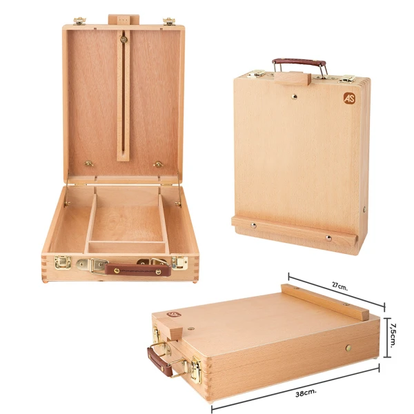 AS MEGA PAINTING WORKSHOP 5 IN 1 WITH WOODEN  CASE-EASEL FOR AGES 7+