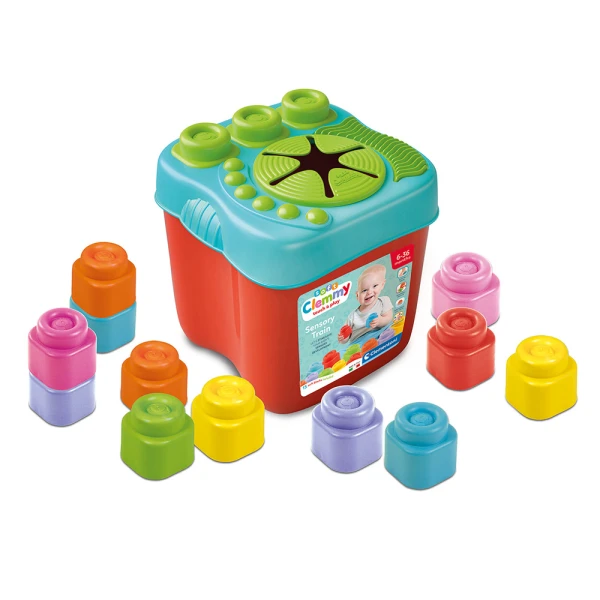 SOFT CLEMMY SET WITH 15 SOFT BLOCKS & SENSORY BUCKET FOR 6-36 MONTHS