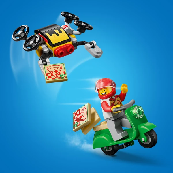 LEGO® CITY MY CITY ΕΜΠΕΙΡΙΑ ΠΑΡΑΔΟΣΗΣ ΠΙΤΣΑΣ ΜΕ ΟΧΗΜΑΤΑ
