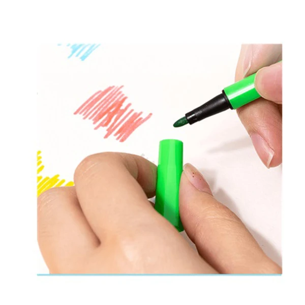 DELI TRIANGULAR WASHABLE COLORUN MARKERS 12 COLOURS 1-1.2mm
