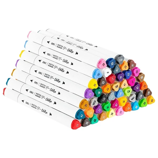 DELI ΜΑΡΚΑΔΟΡΟΙ ΣΧΕΔΙΟΥ ΔΙΠΛΗ ΜΥΤΗ WASHABLE ΣΕ ΠΛΑΣΤΙΚΗ ΘΗΚΗ 48 ΧΡΩΜΑΤΑ