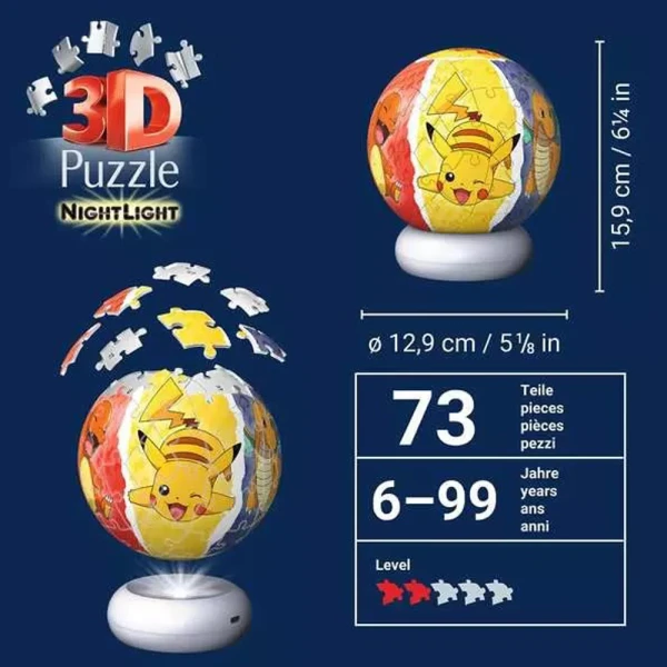 RAVENSBURGER 3D ΠΑΖΛ NIGHTLIGHT POKEMON