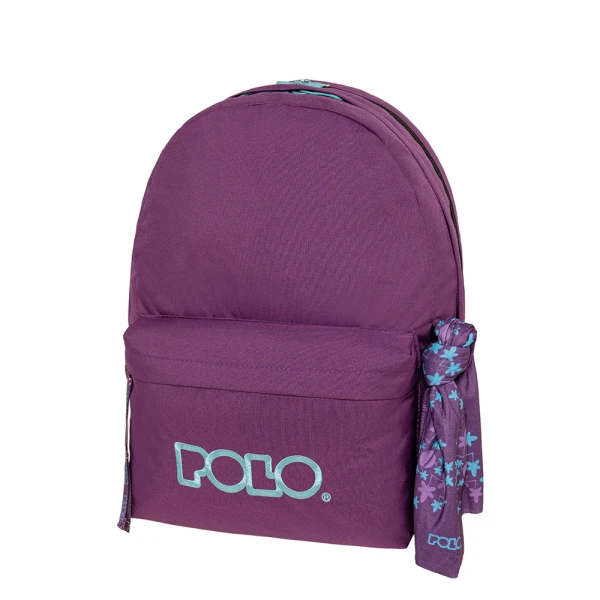 POLO 2026 ΣΑΚΙΔΙΟ ORIGINAL DOUBLE SCARF ΜΕΛΙΤΖΑΝΙ-ΤΥΡΚΟΥΑΖ