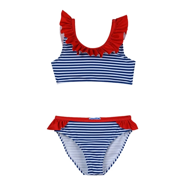 ENERGIERS 2 PCS GIRL\'S SWIMMING SET STRIPPED PRINT