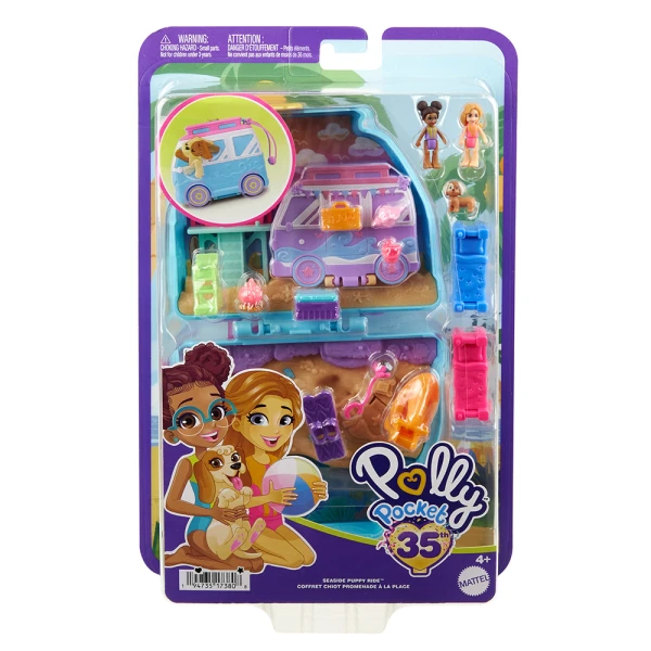 POLLY POCKET Ο ΚΟΣΜΟΣ ΤΗΣ POLLY - ΣΕΤΑΚΙ SEASIDE PUPPY RIDE