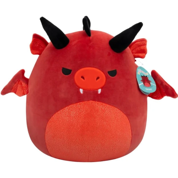 SQUISHMALLOWS ΛΟΥΤΡΙΝΟ 35 εκ. W6 - SALAMI THE RED DRAGON