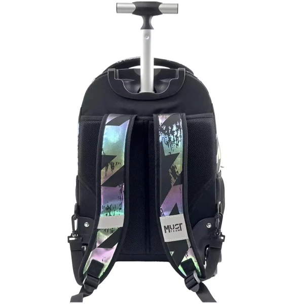 MUST TEAM SCHOOL TROLLEY BACKPACK 31Χ22Χ45 cm 3 CASES HOLOGRAM COLOURS