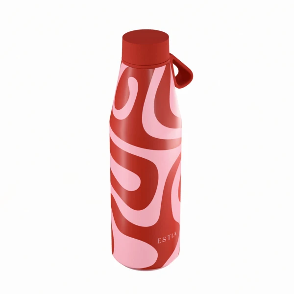 ESTIA HOME ART THERMAL FLASK FLOW SAVE THE AEGEAN 500ml CORAL WAVES