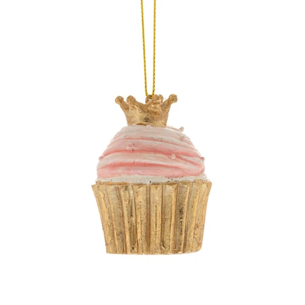 ΧΡΙΣΤΟΥΓΕΝΝΙΑΤΙΚΟ ΚΡΕΜΑΣΤΟ ΣΤΟΛΙΔΙ CUPCAKE ΠΟΛΥΡΕΖΙΝ 4.5Χ4.5Χ6.5 ΕΚ