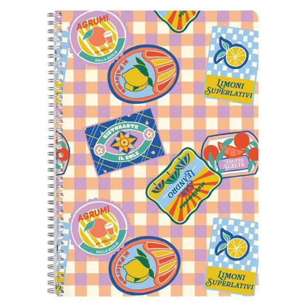 D. AMORE A4 SPIRAL RULED NOTEBOOK 74 SHEETS - 2 DESINGS