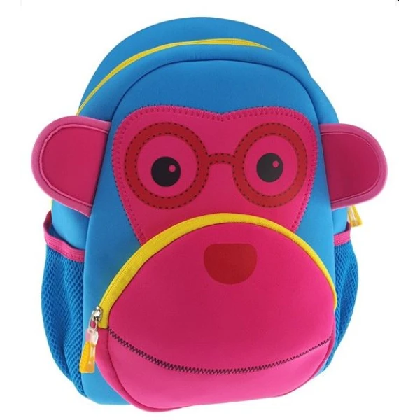 INFANT\'S BACKPACK ANIMAL FRIENDS BLUE MONKEY