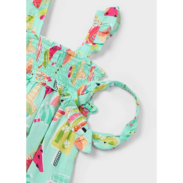 MAYORAL DRESS WITH PRINTS LIGHT BLUE 