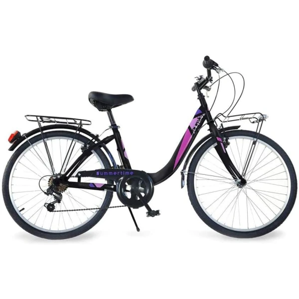 DINO BIKES ΠΟΔΗΛΑΤΟ 24\'\' CITY SUMMERTIME VENERE 6V ΜΑΥΡΟ