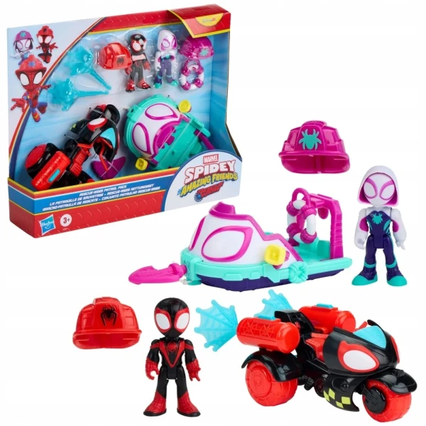 SPIDEY AND HIS AMAZING FRIENDS RESCUE MILES MORALES & GHOST VEHICLE SET