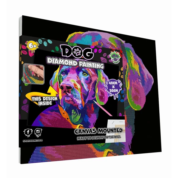 SPLAT PLANET ΣΕΤ DIAMOND PAINTING ΣΕ ΚΑΜΒΑ ΜΕ ΤΕΛΑΡΟ 30Χ40 εκ. DOG