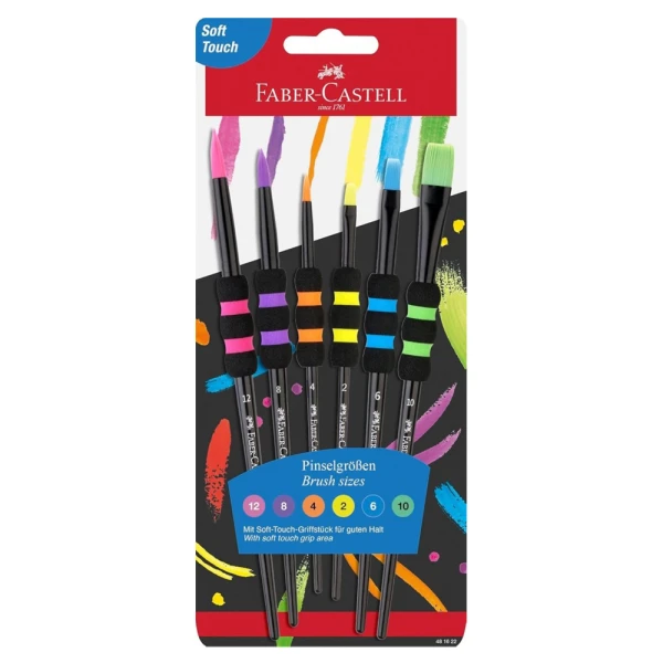 FABER CASTELL BLISTER ΜΕ 6 ΠΙΝΕΛΑ Νο 2-4-6-8-10-12