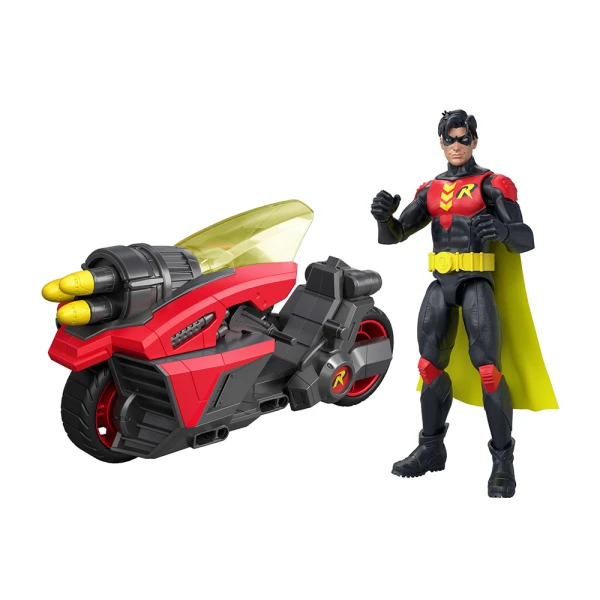 DC COMICS ROBIN MOTOCYCLE WITH 15 cm ACTION FIGURE