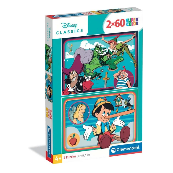 CLEMENTONI ΠΑΙΔΙΚΟ ΠΑΖΛ SUPER COLOR DISNEY CLASSICS 2X60 ΤΜΧ