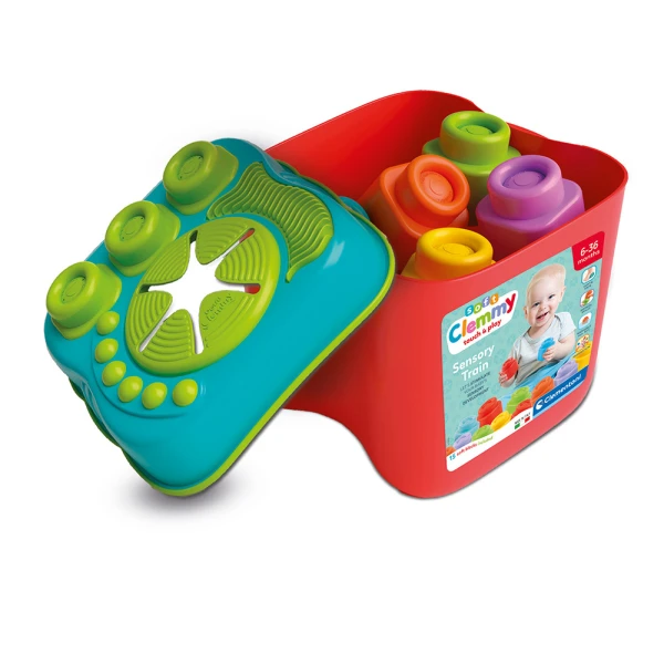 SOFT CLEMMY SET WITH 15 SOFT BLOCKS & SENSORY BUCKET FOR 6-36 MONTHS