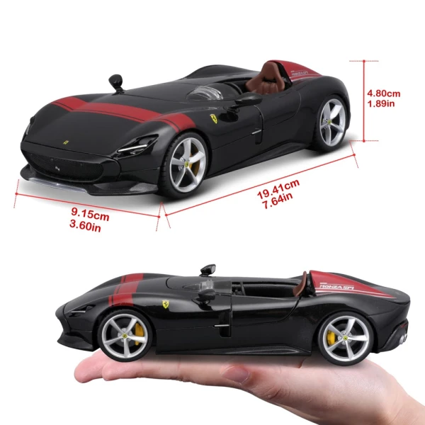 BBURAGO 1:24 FERRARI MONZA SP1 BLACK