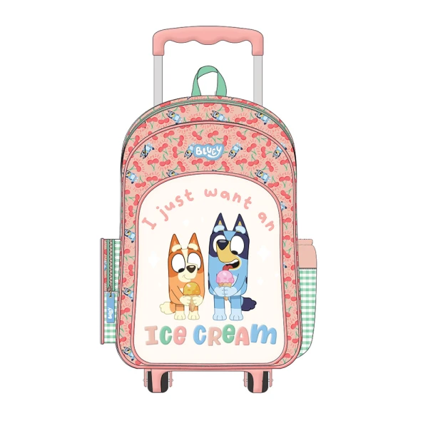 MULTI-COMPARTMENT TROLLEY BACKPACK BLUEY ICE CREAM
