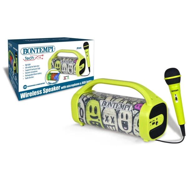 BONTEMPI ΑΣΥΡΜΑΤΟ ΗΧΕΙΟ ΜΕ ΔΥΝΑΜΙΚΟ ΜΙΚΡΟΦΩΝΟ ΚΑΙ RGB LIGHTS
