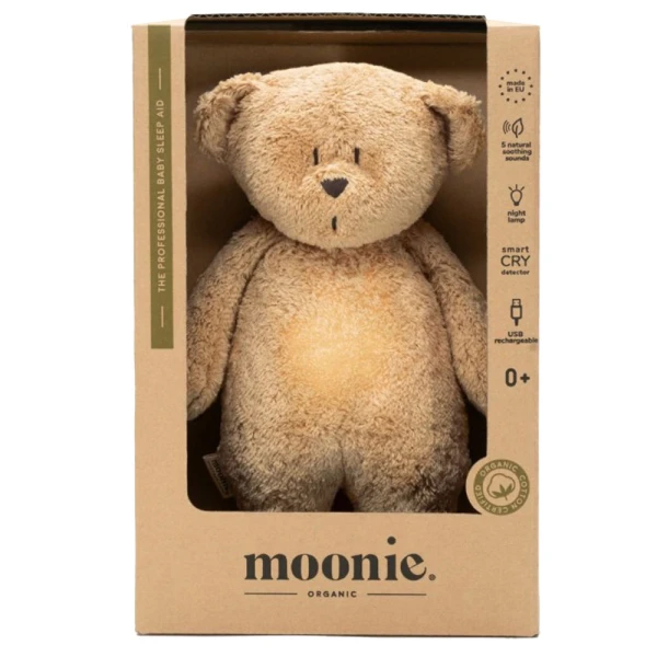 MOONIE 2.0 ΒΟΗΘΗΜΑ ΥΠΝΟΥ ORGANIC HUMMING BEAR WITH A LAMP CAPPUCCINO