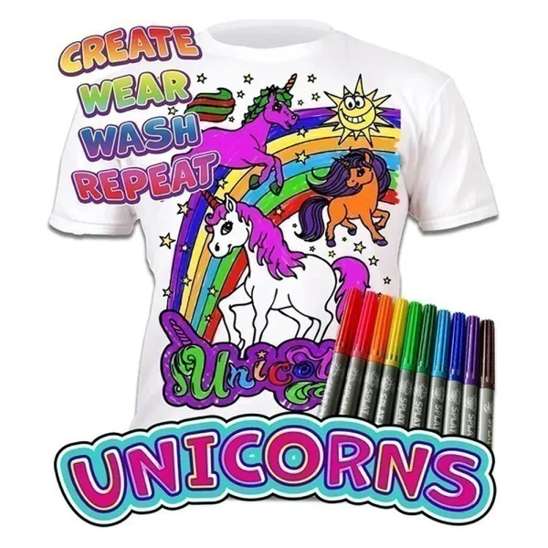 SPLAT PLANET ΠΛΕΝΟΜΕΝΟ T-SHIRT ΖΩΓΡΑΦΙΚΗΣ UNICORN ΜΕ ΜΑΡΚΑΔΟΡΟΥΣ (3-4 ΕΤΩΝ)