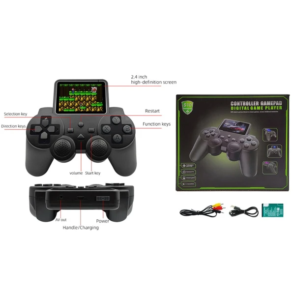 ELECTRONIC RETRO CONSOLE FOR KIDS WITH 500 GAMES – CONNECTS TO TV