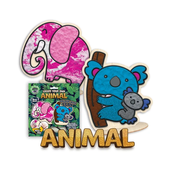 SPLAT PLANET MESS-FREE PAINT KIT WITH CLAY ANIMALS