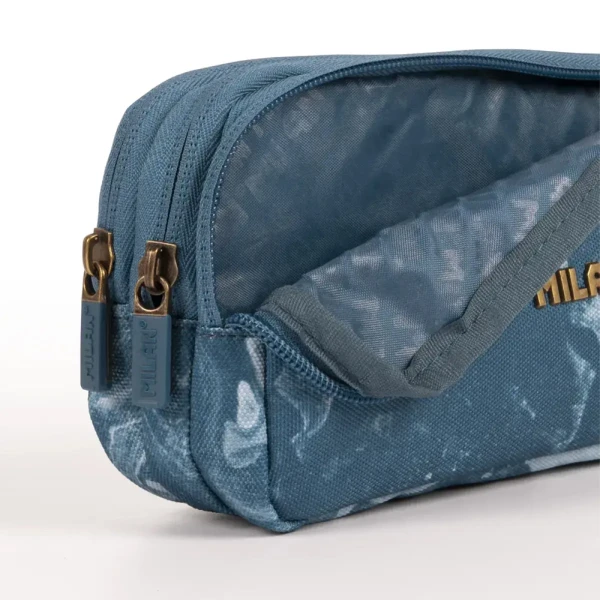 MILAN PENCIL CASE WITH 3 COMPARTMENTS 22X11X6.5 cm LAVA SERIES BLUE