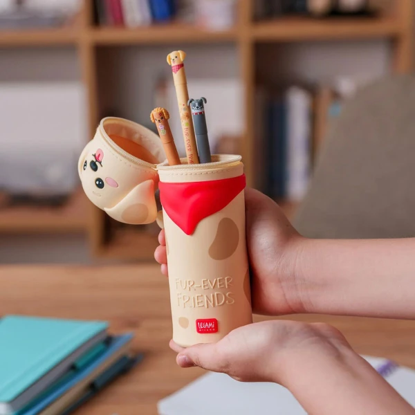 LEGAMI 2 IN 1 SILICONE PENCIL CASE KAWAII - GOLDEN