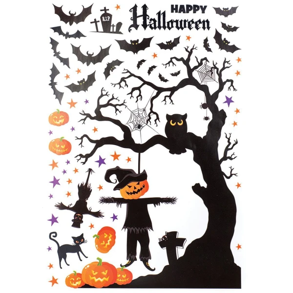 ΑΥΤΟΚΟΛΛΗΤΑ ΠΑΡΑΘΥΡΟΥ HALLOWEEN - 8 ΣΧΕΔΙΑ