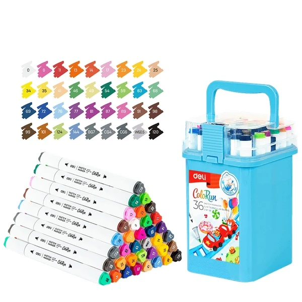 DELI ΜΑΡΚΑΔΟΡΟΙ ΣΧΕΔΙΟΥ ΔΙΠΛΗ ΜΥΤΗ WASHABLE ΣΕ ΠΛΑΣΤΙΚΗ ΘΗΚΗ 36 ΧΡΩΜΑΤΑ