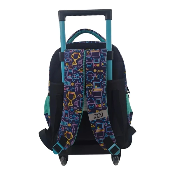 MUST TEAM SCHOOL TROLLEY BACKPACK 34x20x44 cm 3 CASES ANIME BOY