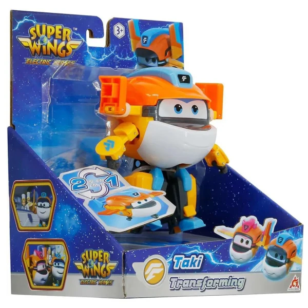 SUPER WINGS ELECTRIC HEROES TRANSFORMING 15 cm - TAKI