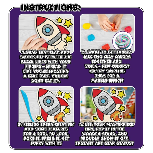 SPLAT PLANET MESS-FREE PAINT KIT WITH CLAY SPACE