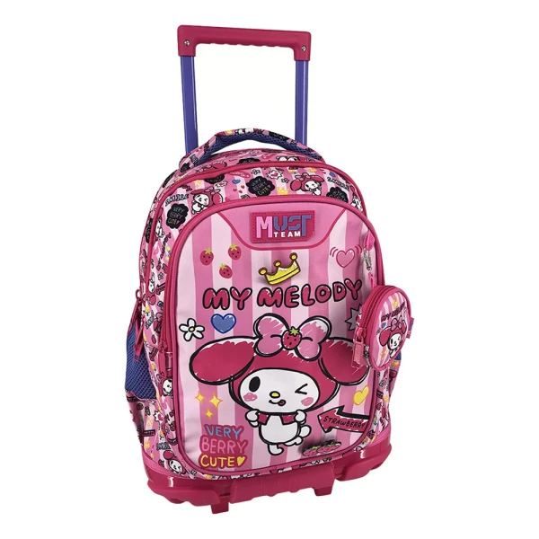 MUST TEAM ΤΣΑΝΤΑ TROLLEY ΔΗΜΟΤΙΚΟΥ 34Χ20Χ44 εκ. 3 ΘΗΚΕΣ MY MELODY PINK BOW