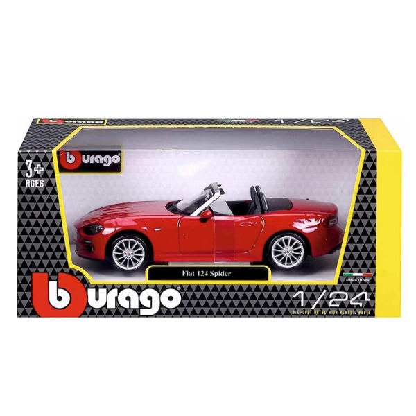 BBURAGO 1:24 FIAT 124 SPIDER RED
