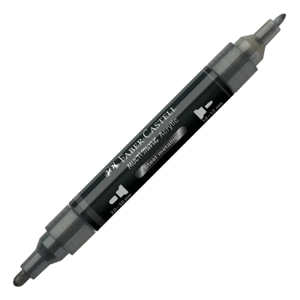 FABER-CASTELL ΑΚΡΥΛΙΚΟΣ ΜΑΡΚΑΔΟΡΟΣ MULTIMARK ΧΡΩΜΑ 297 STEEL METALLIC