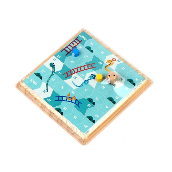 ΞΥΛΙΝΟ ΕΠΙΤΡΑΠΕΖΙΟ PLAY ON THE GO - SNAKES & LADDERS