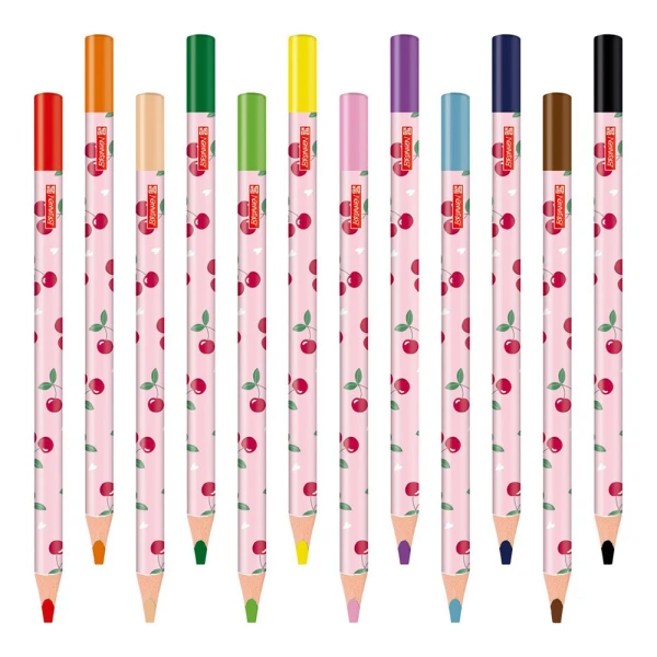 BRUNNEN JUMBO COLOURED PENCILS 12 COLOURS – FRUITY LOVE