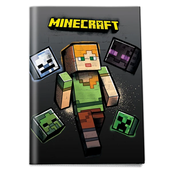 SRAPLED NOTEBOOK 17X25 cm 40 SHEETS MINECRAFT - 2 DESIGNS