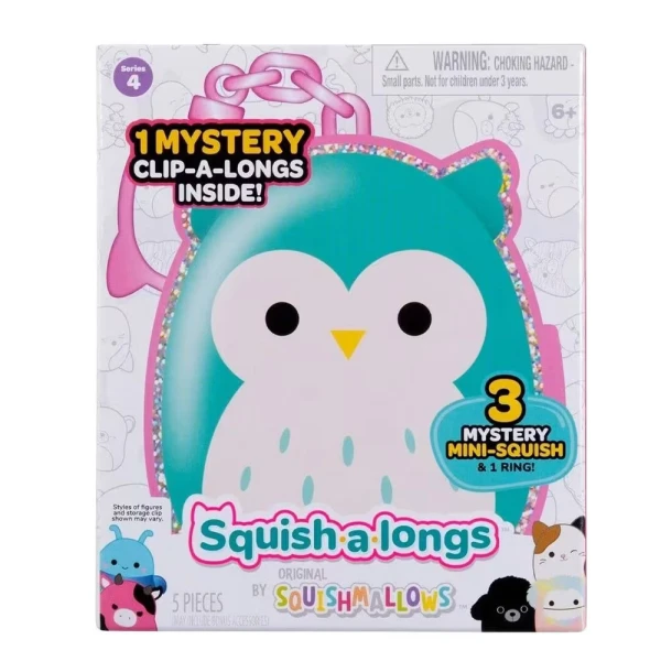 SQUISHMALLOWS SQUISH-A-LONGS ΜΠΡΕΛΟΚ-ΘΗΚΗ ΕΚΠΛΗΞΗ 8 ΘΕΣΕΩΝ ΜΕ 3 ΦΙΓΟΥΡΕΣ W4
