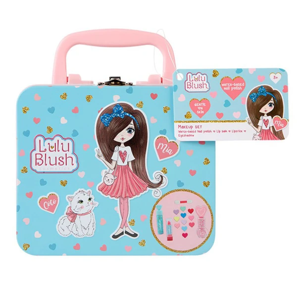  LULU BLUSH WATER BASED SET MAKEUP IN METAL CASE