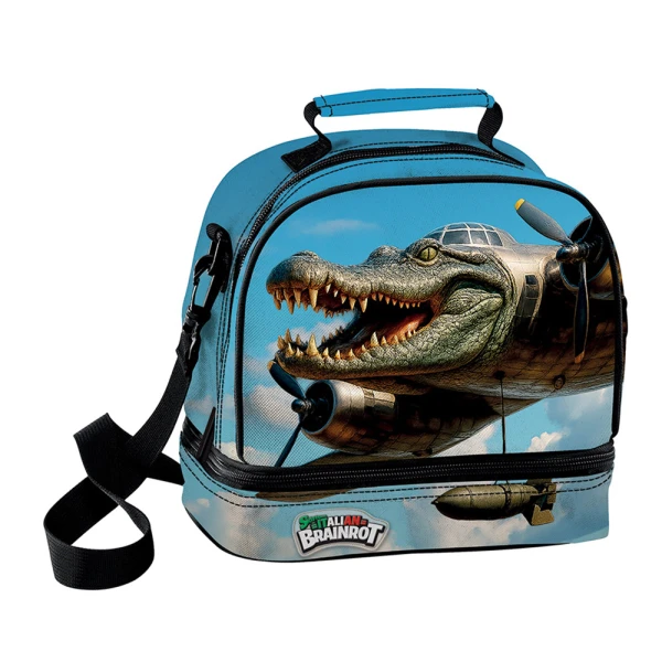 INSULATED LUNCH BAG BOMBARDINO CROCODILLO BRAINROT