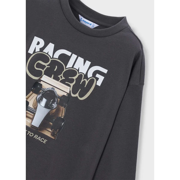 MAYORAL T-SHIRT ΜΑΚΡΥΜΑΝΙΚΟ RACING ΜΑΥΡΟΠΙΝΑΚΑΣ