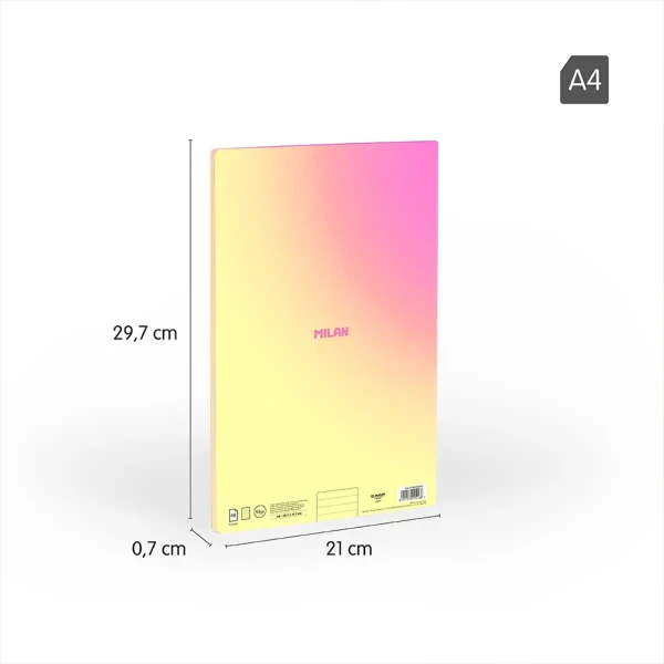 MILAN ΤΕΤΡΑΔΙΟ ΒΙΒΛΙΟΔΕΤΗΜΕΝΟ A4 48 ΦΥΛΛΑ ΡΙΓΕ SUNSET COLLECTION ΚΙΤΡΙΝΟ